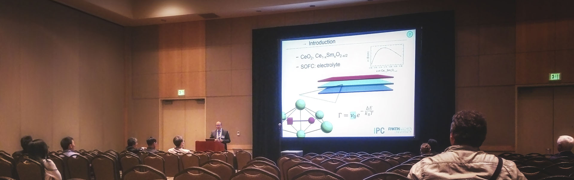 Julius Koettgen, A First-Principles Approach to the Attempt Frequency of Oxygen Ion Jumps in Doped Ceria, 20th International Conference on Solid State Ionics (SSI-20), Keystone, Colorado, USA